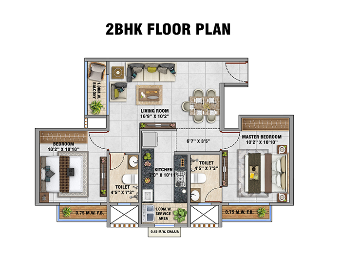 Paranjape Athena Bkc Floor Plan - Type 1